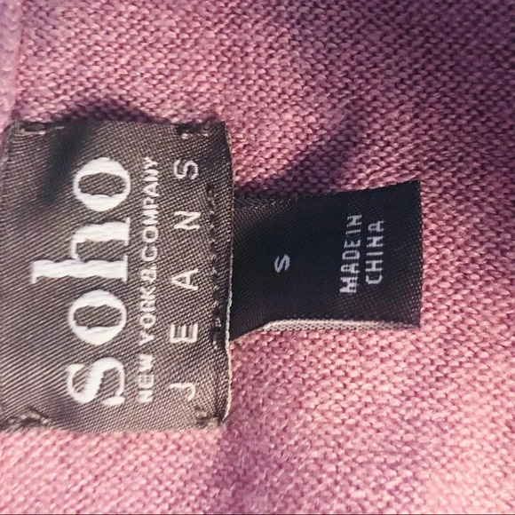 Soho lavender sweater size small/medium.3/4 sleeve - Picture 3 of 5